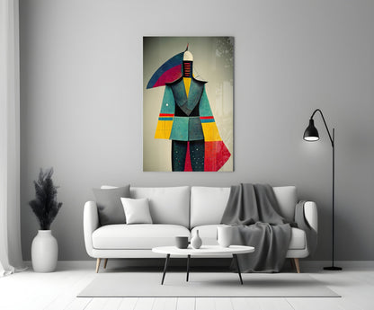 Colored Man Glass Wall Art