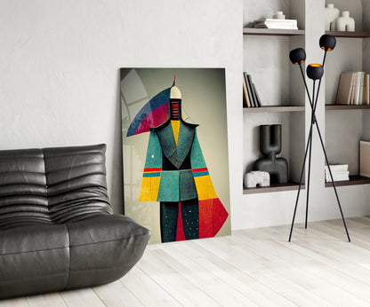 Colored Man Glass Wall Art