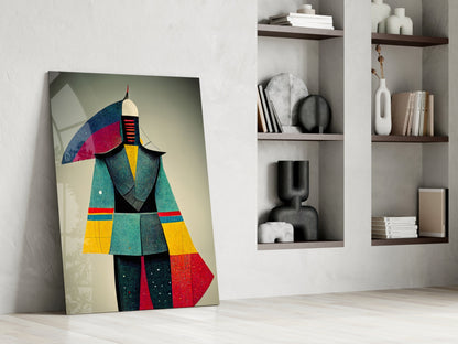 Colored Man Glass Wall Art