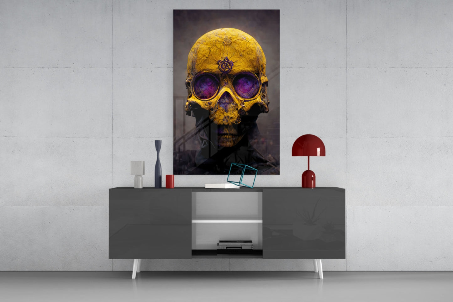 Skull Glass Wall Art