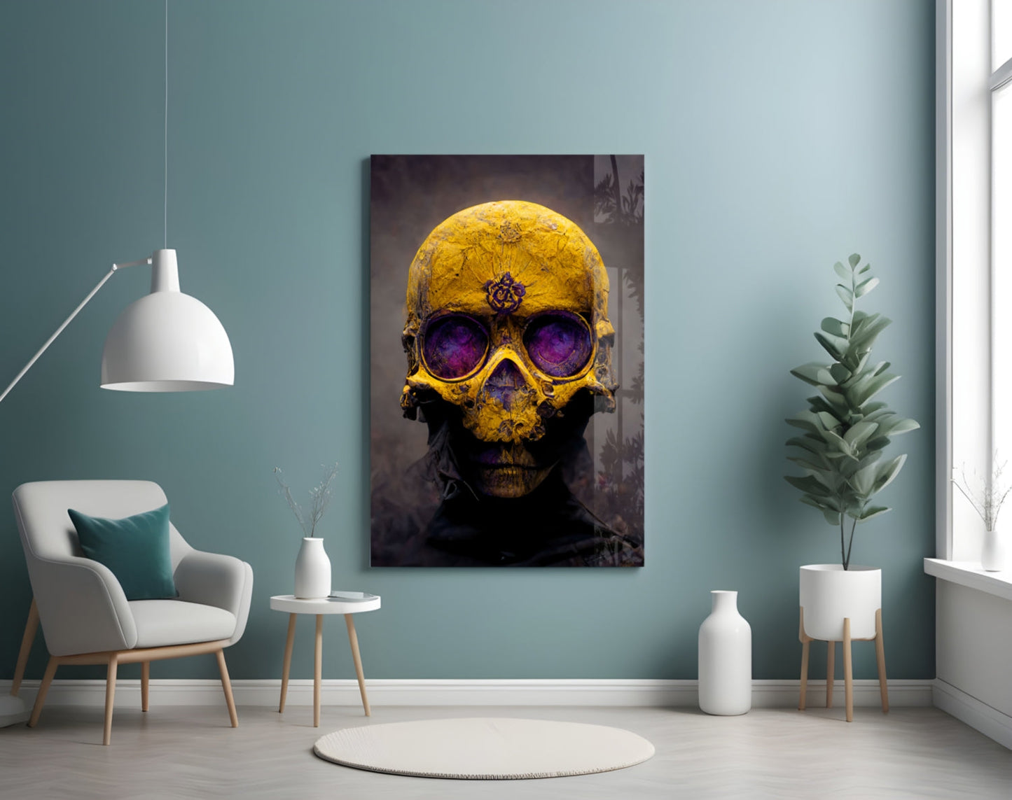 Skull Glass Wall Art