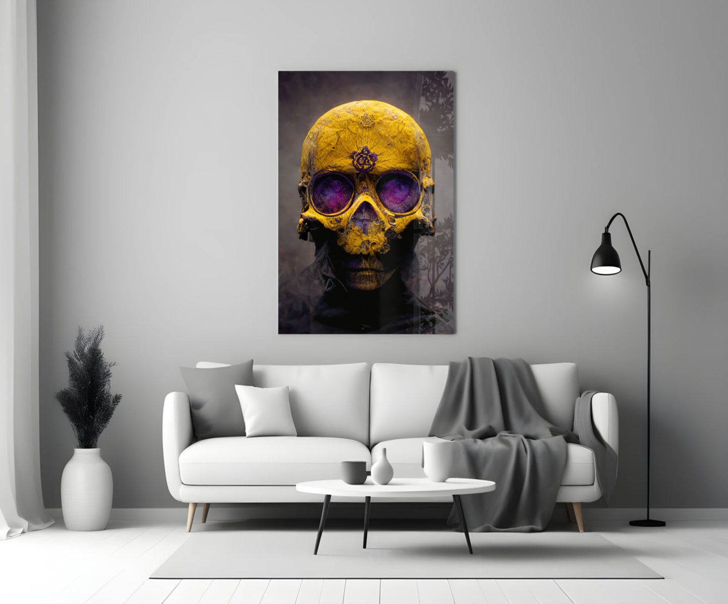 Skull Glass Wall Art
