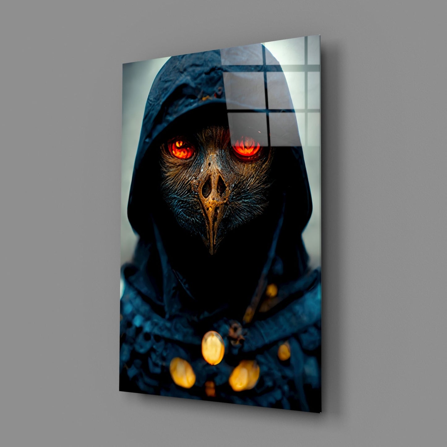 Fiery Eyes Glass Wall Art