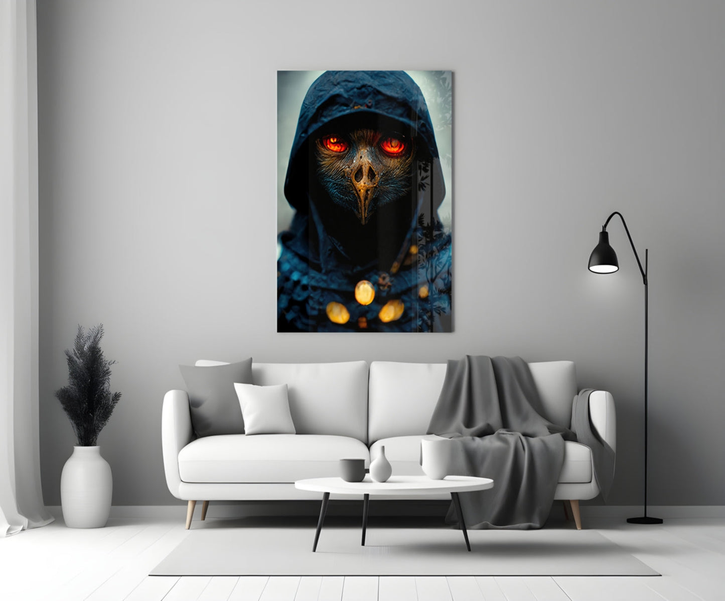 Fiery Eyes Glass Wall Art