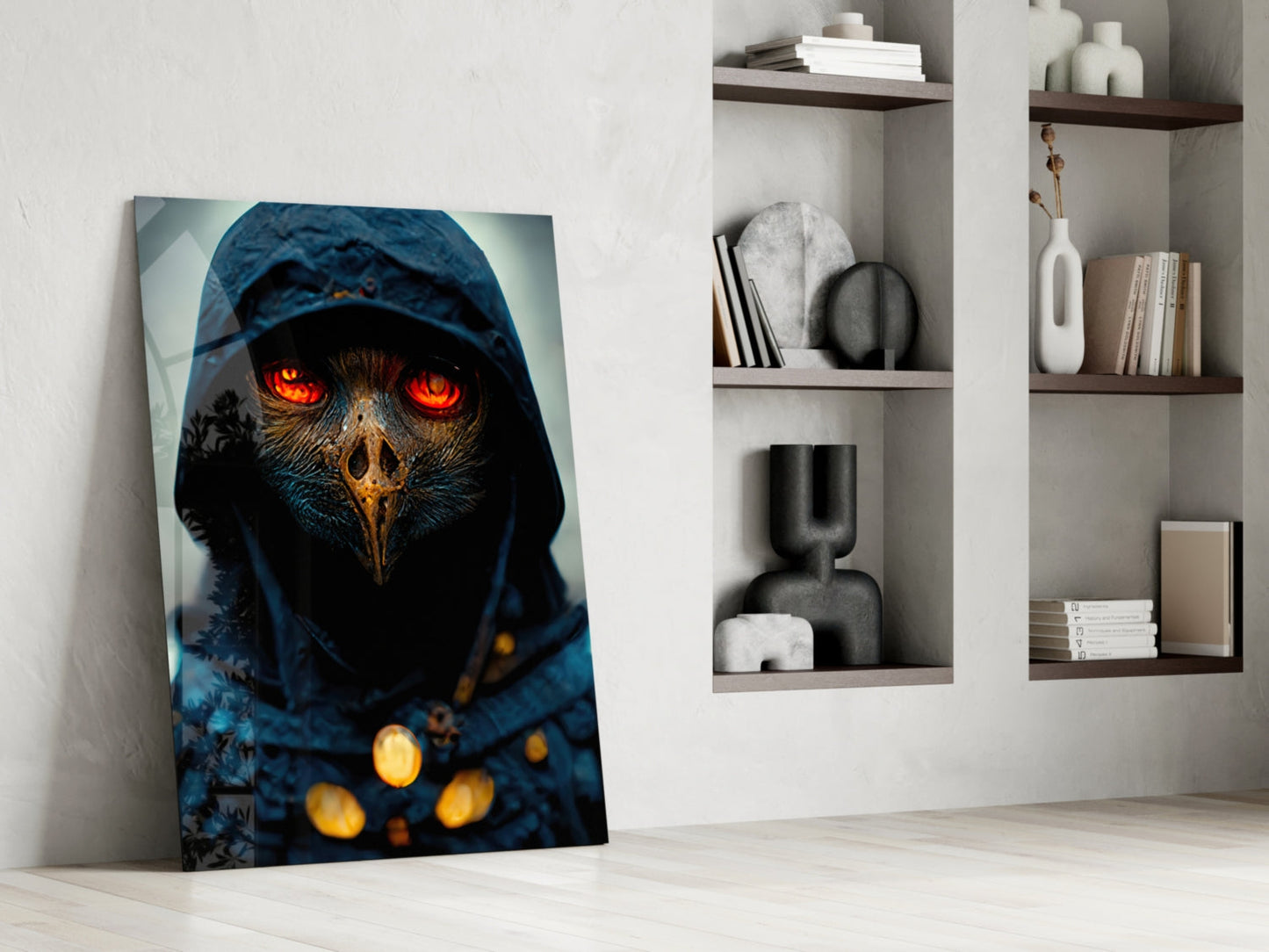Fiery Eyes Glass Wall Art
