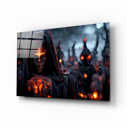 Fighters of the New Age Fire Sigil Glass Wall Art