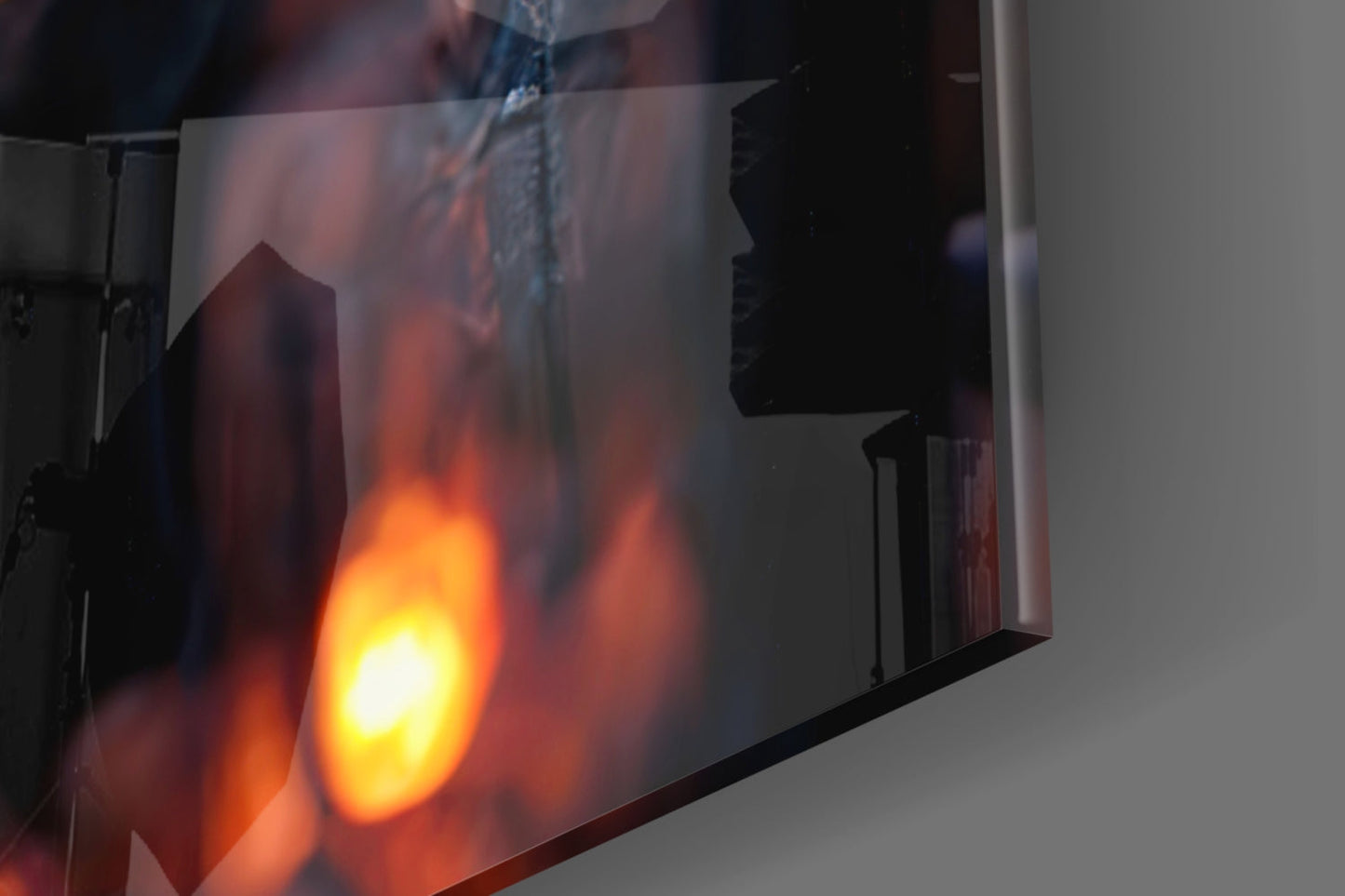 Fighters of the New Age Fire Sigil Glass Wall Art