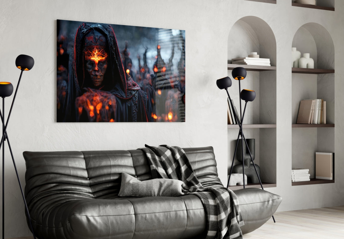Fighters of the New Age Fire Sigil Glass Wall Art