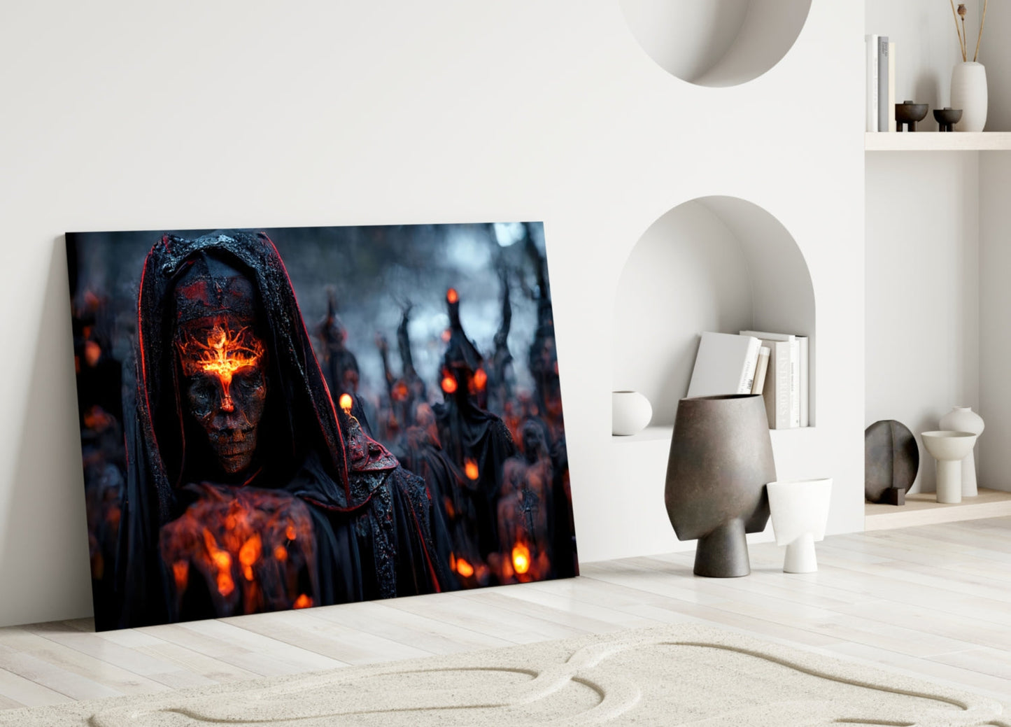 Fighters of the New Age Fire Sigil Glass Wall Art