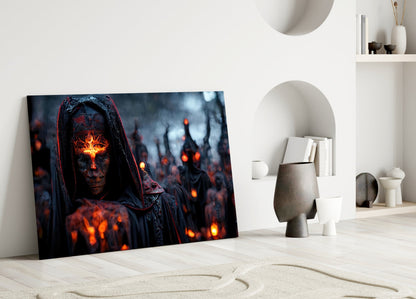 Fighters of the New Age Fire Sigil Glass Wall Art