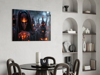 Fighters of the New Age Fire Sigil Glass Wall Art