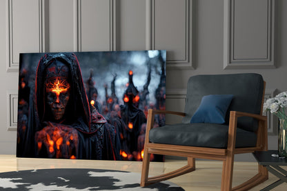 Fighters of the New Age Fire Sigil Glass Wall Art
