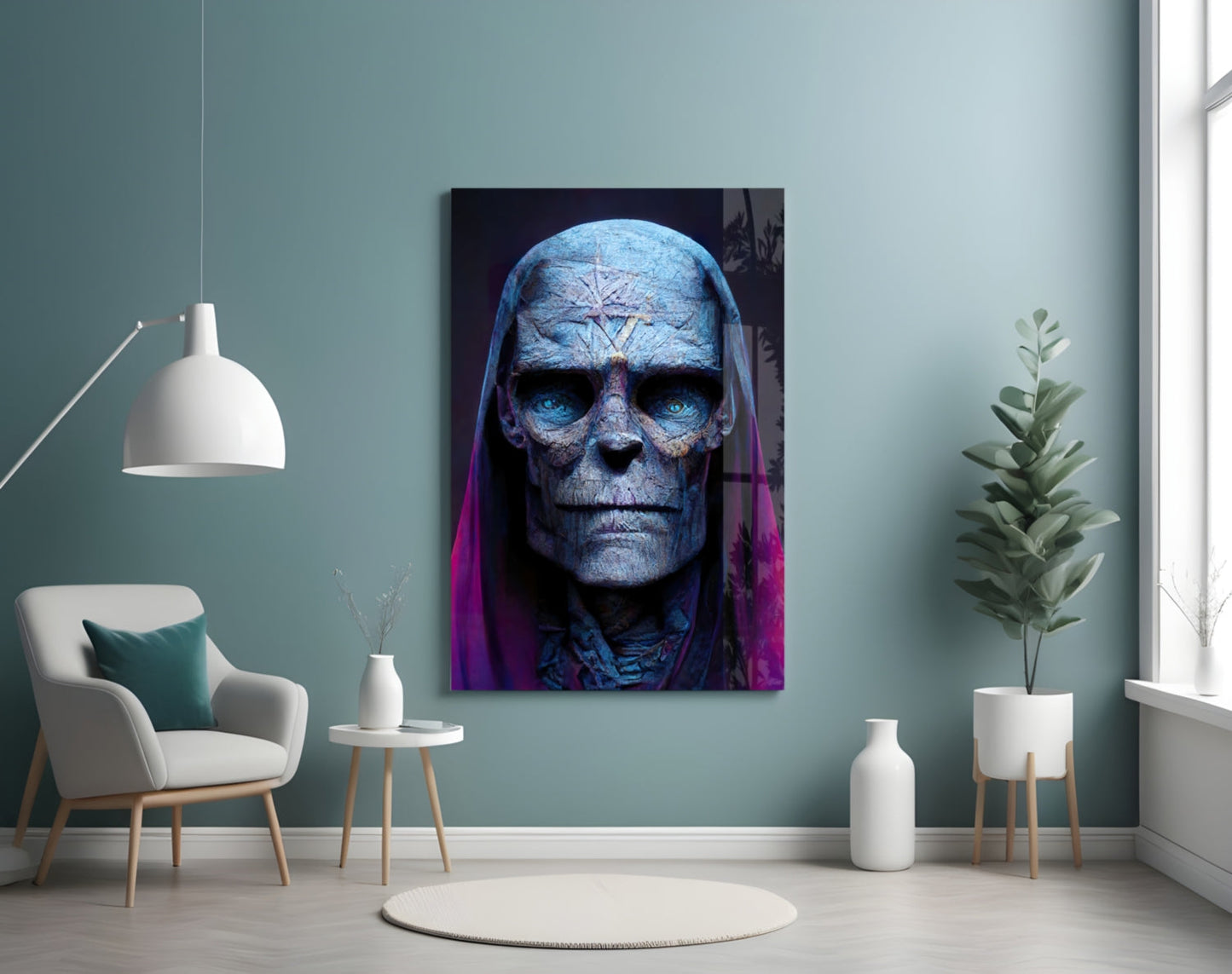 Shaman of the New World Glass Wall Art