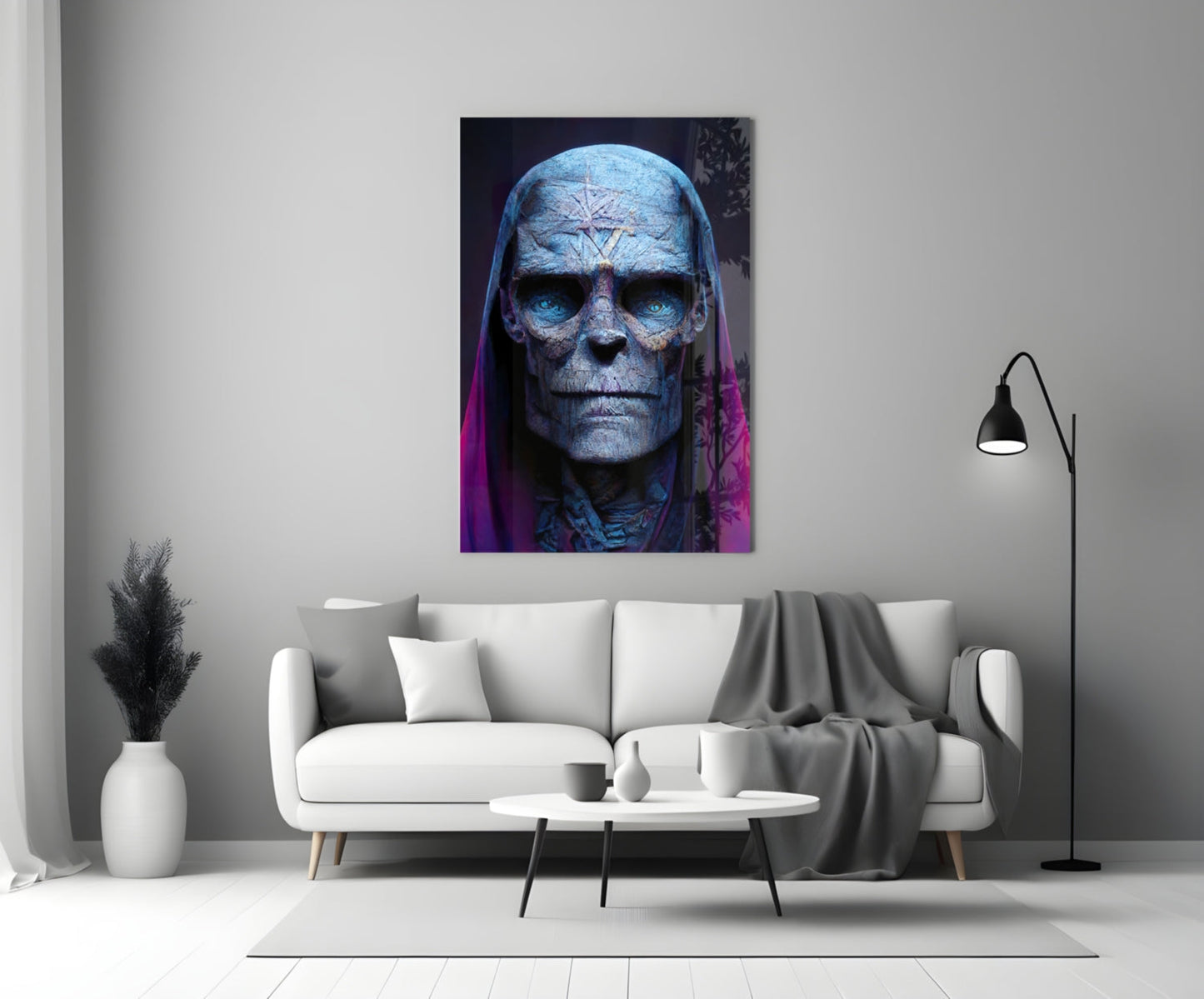 Shaman of the New World Glass Wall Art
