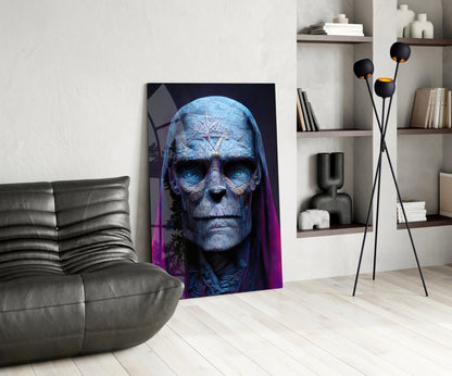 Shaman of the New World Glass Wall Art