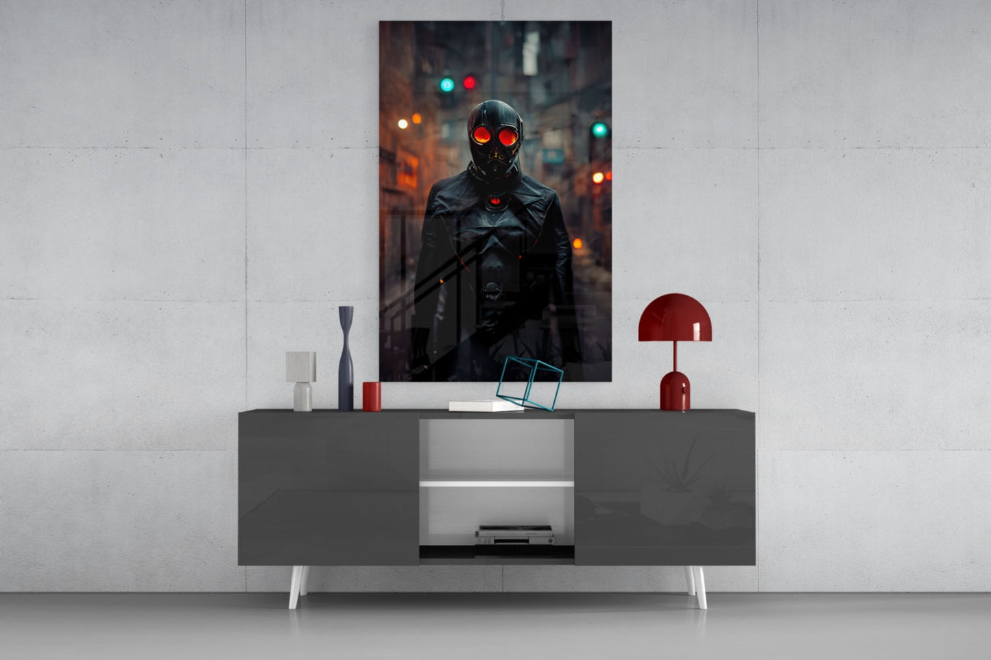 Black Rage Glass Wall Art