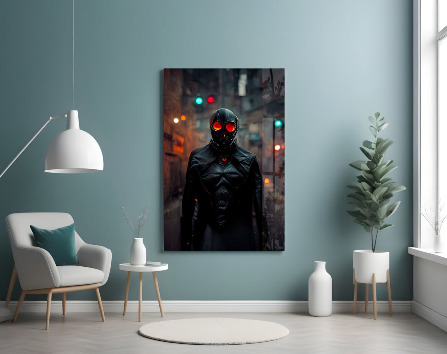 Black Rage Glass Wall Art