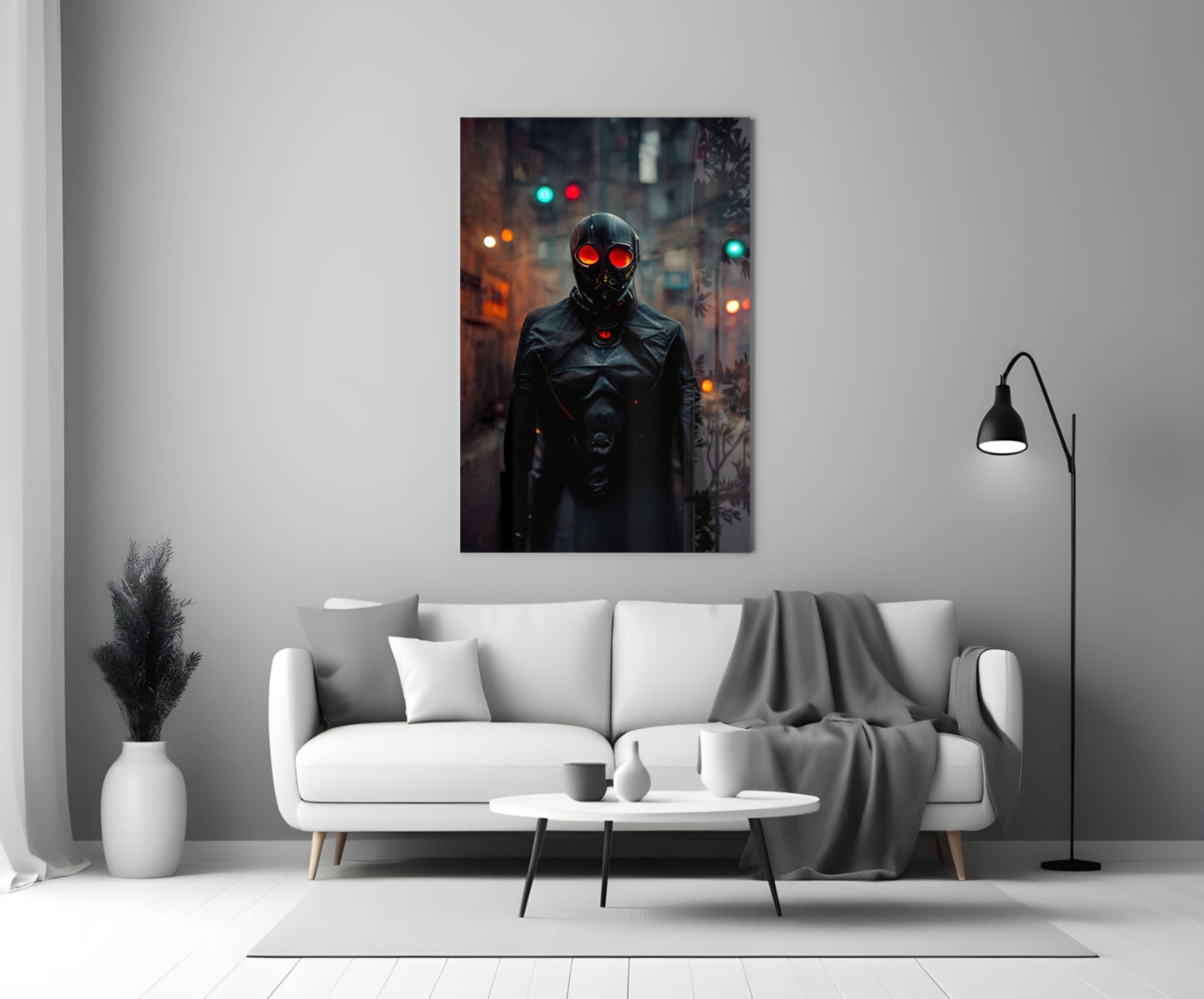 Black Rage Glass Wall Art