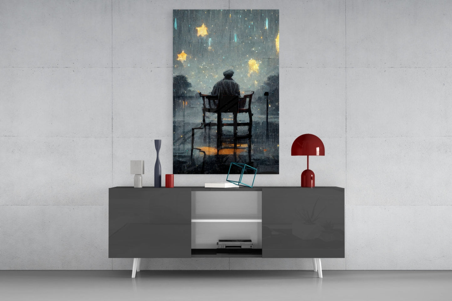 Star Rain Glass Wall Art