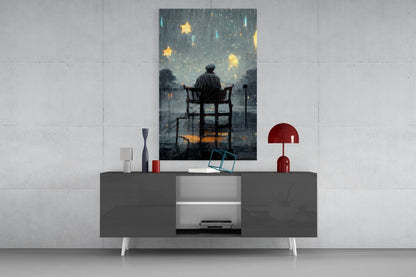 Star Rain Glass Wall Art