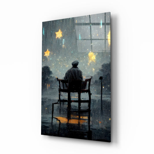 Star Rain Glass Wall Art