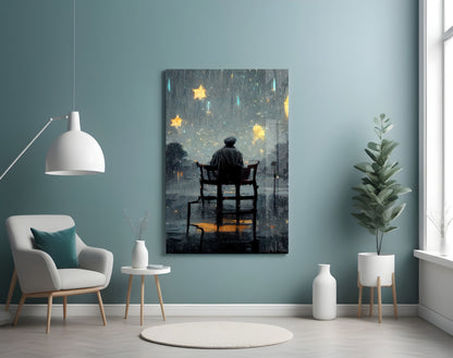 Star Rain Glass Wall Art