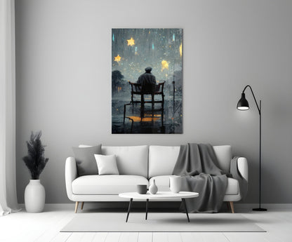 Star Rain Glass Wall Art
