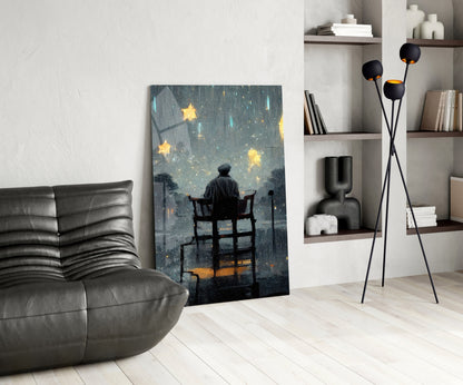 Star Rain Glass Wall Art
