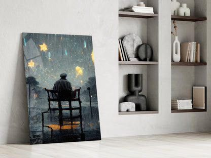 Star Rain Glass Wall Art