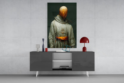 Headless Monk Glass Wall Art