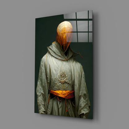 Headless Monk Glass Wall Art