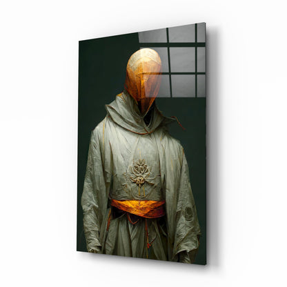 Headless Monk Glass Wall Art