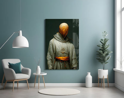 Headless Monk Glass Wall Art