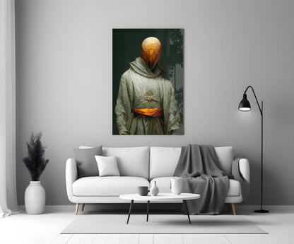 Headless Monk Glass Wall Art