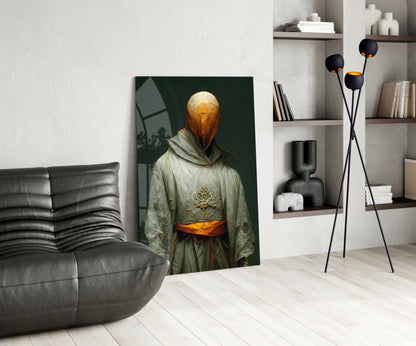 Headless Monk Glass Wall Art