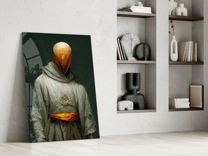 Headless Monk Glass Wall Art