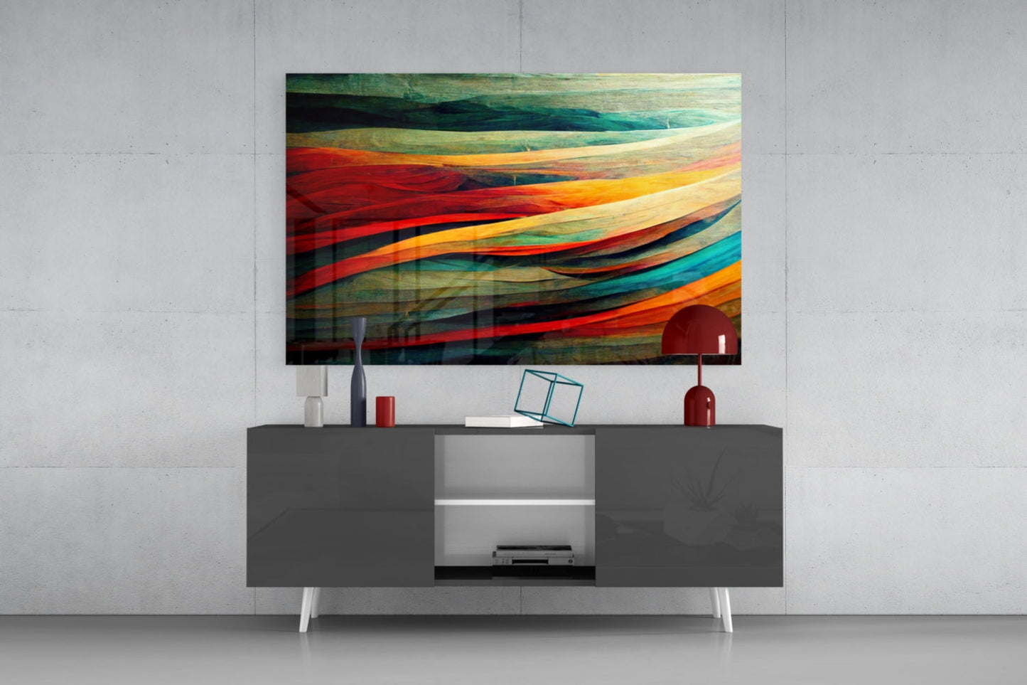 The Flow Glass Wall Art