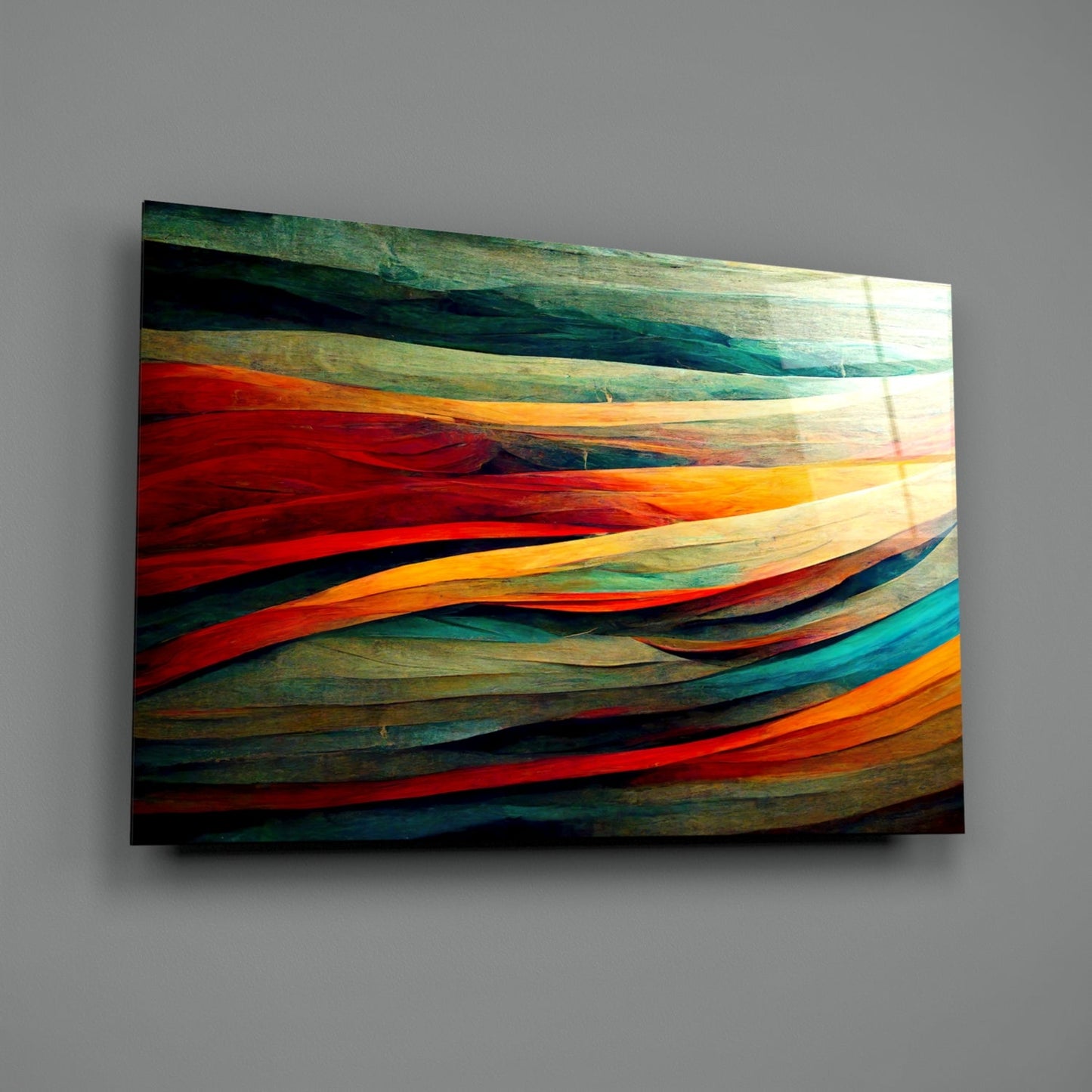 The Flow Glass Wall Art