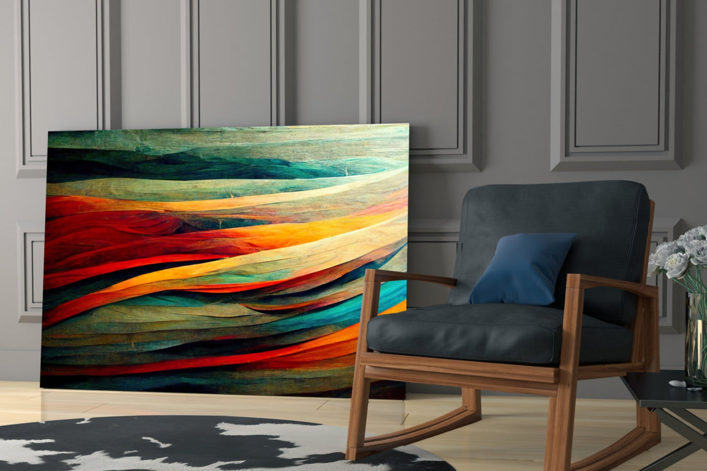 The Flow Glass Wall Art
