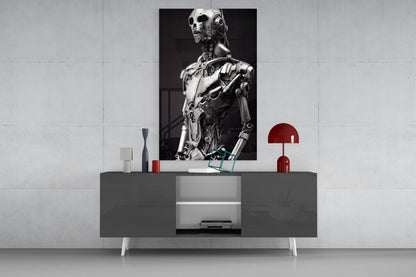 First Humachine Glass Wall Art