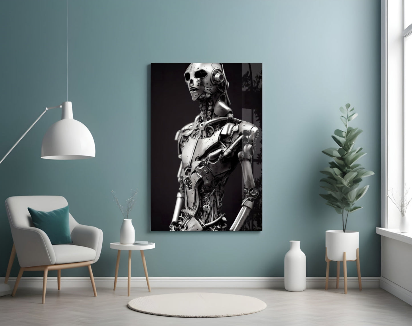 First Humachine Glass Wall Art