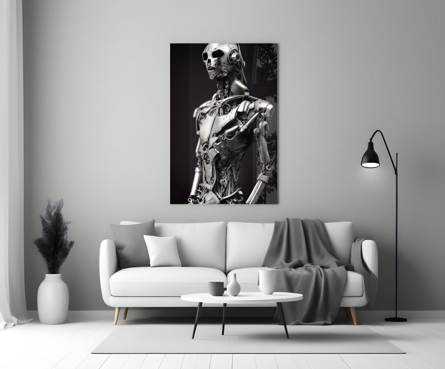 First Humachine Glass Wall Art