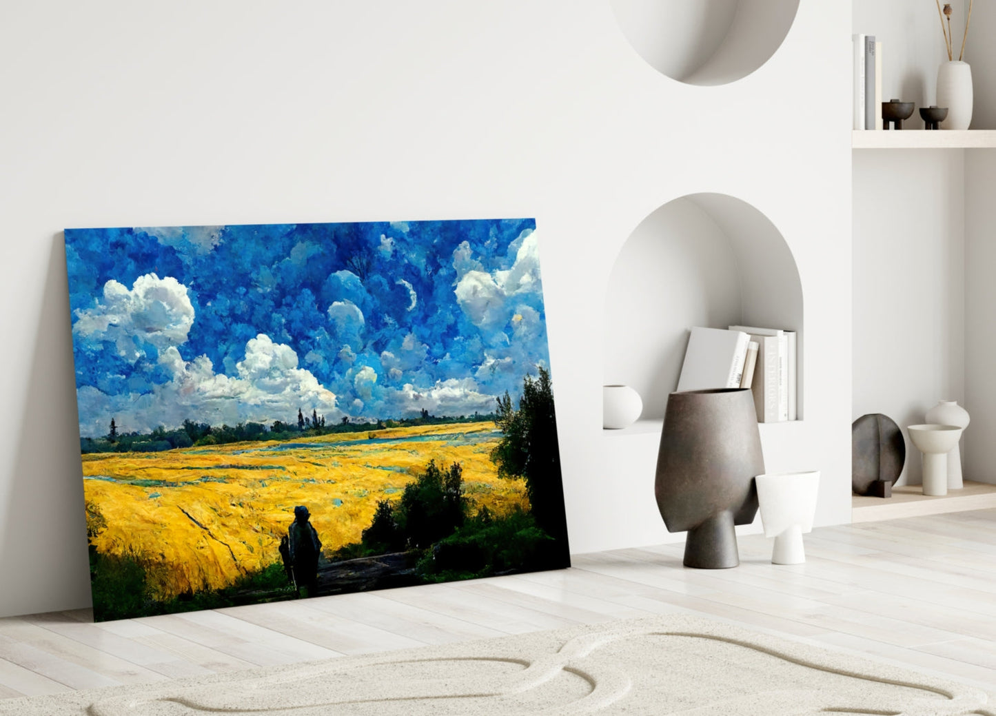 Cloudy Day Glass Wall Art