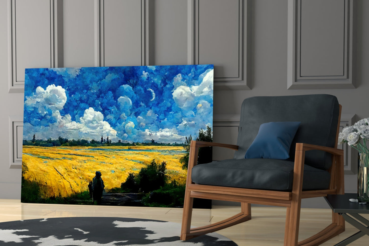 Cloudy Day Glass Wall Art