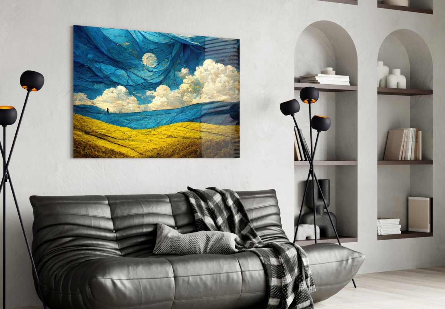 Dancing Sky Glass Wall Art