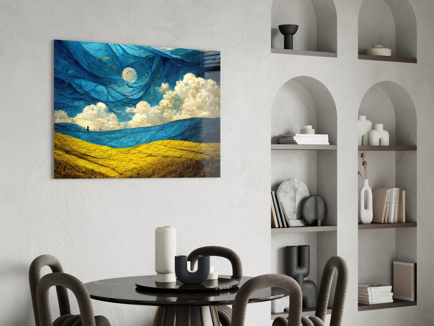 Dancing Sky Glass Wall Art