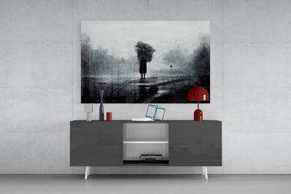 Loneliness Glass Wall Art