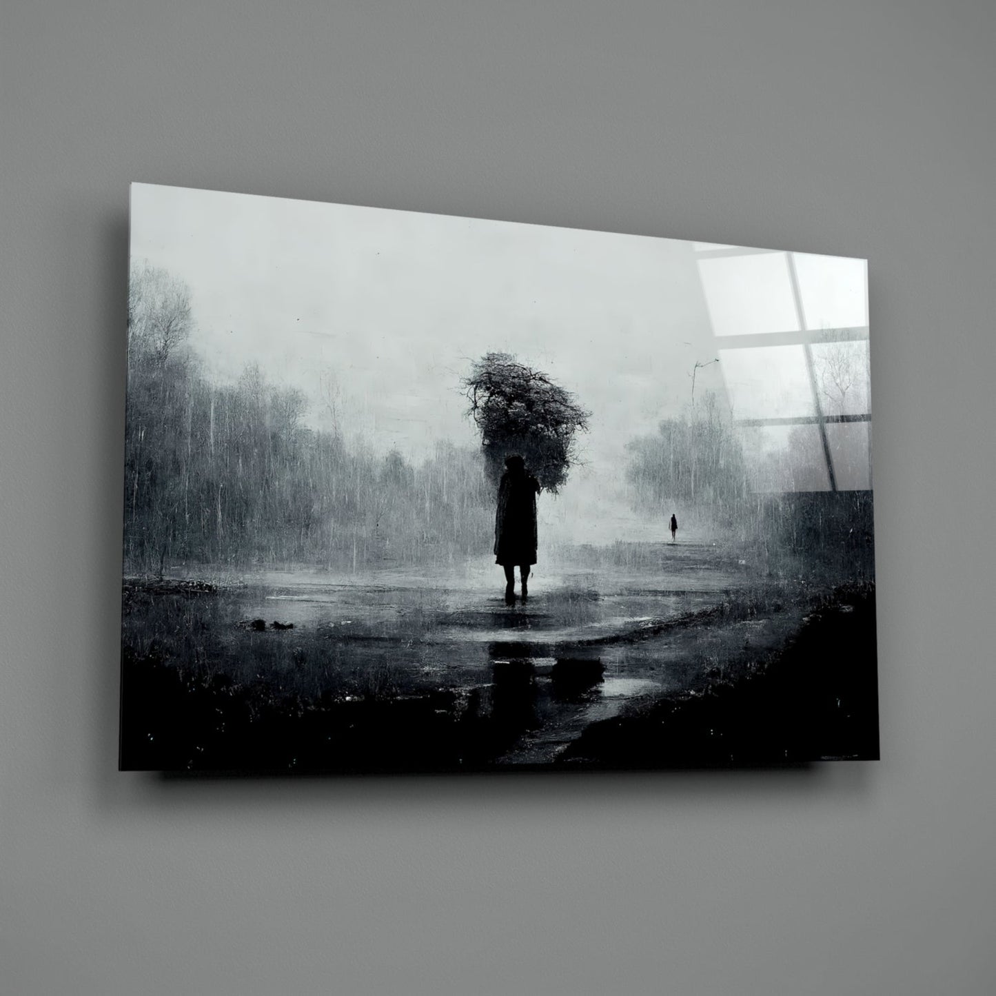 Loneliness Glass Wall Art