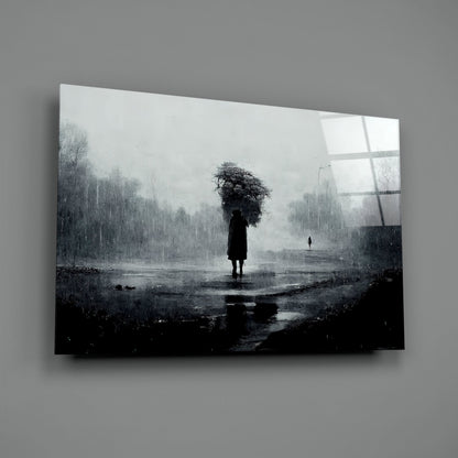 Loneliness Glass Wall Art