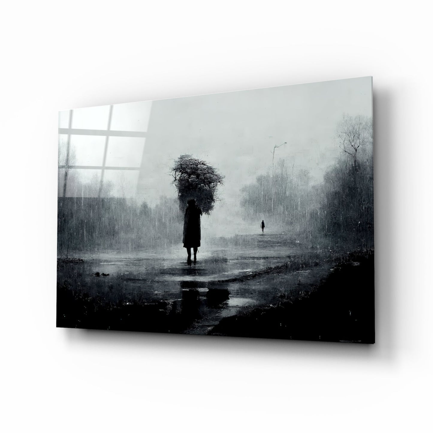 Loneliness Glass Wall Art